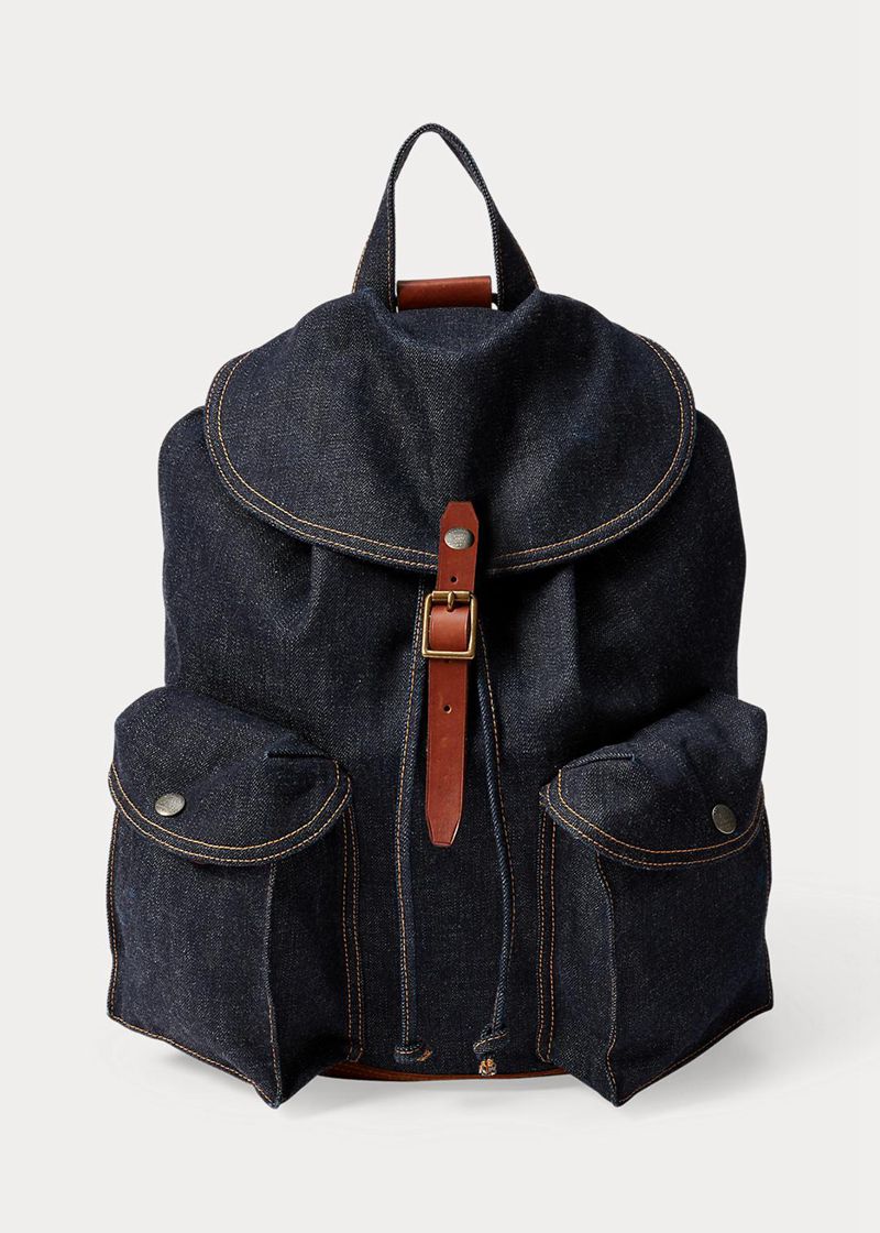 RRL バッグ レディース ネイビー デニム Rucksack BWCNF7318